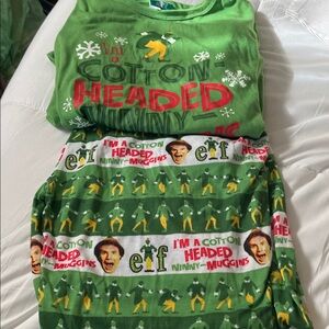 ELF Green Holiday Pajama Set